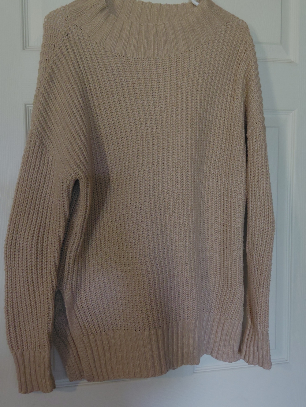Maurices Taupe Cowl Neck Chunky Knit Sweater